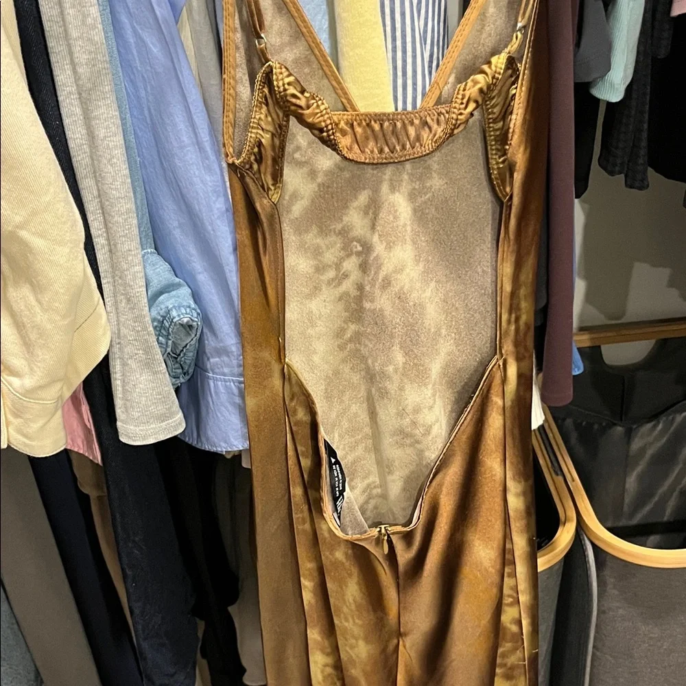 Zara Brown Tie-Dye Maxi Dress - Picture 6 of 8